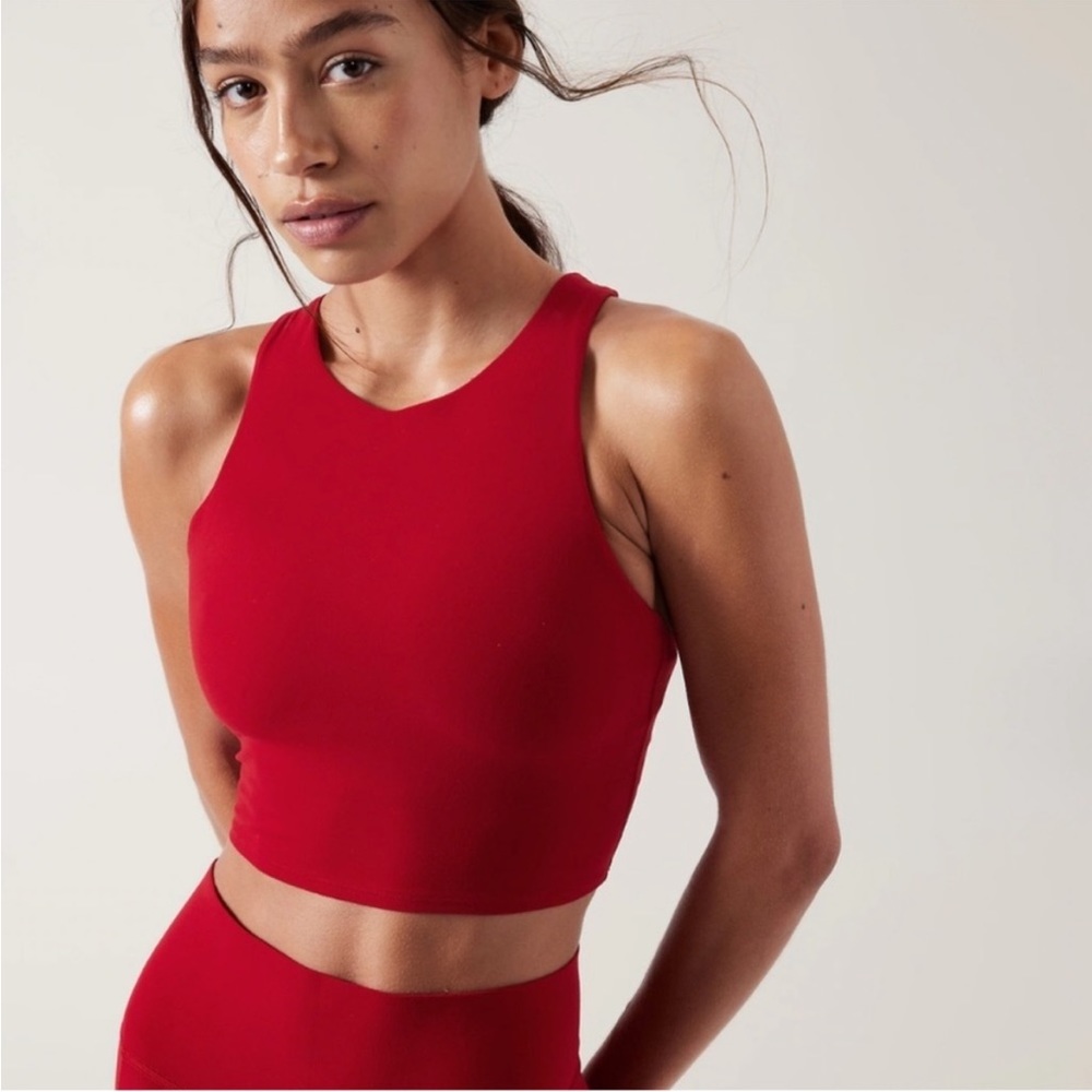 Athleta conscious crop high neck bra size XS